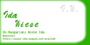 ida wiese business card